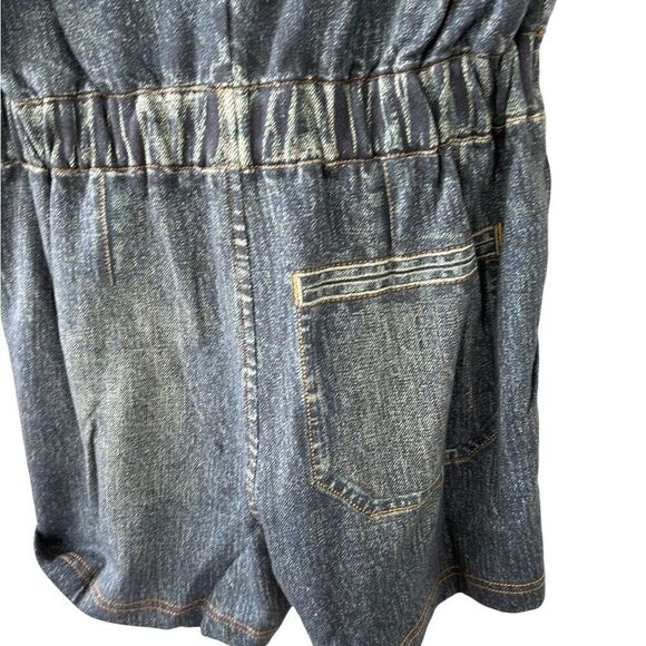 Rag & Bone Miramar Denim Cotton Romper Blue Women’s Size XS - Picture 14 of 14
